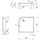 Ravak X01785 Yard 450 nosilec za umivalnik | Shoptok.si