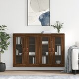 Maison Chic Stenska omarica - Zidna omarica 2 kosa rjavi hrast inženirski les iu533, (22062995) | Shoptok.si