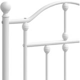  Metalni okvir za krevet s uzglavljem bijeli 140 x 190 cm | Eponuda.com