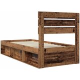  Krevetna konstrukcija Staro drvo 75 x 190 cm Čvrsto borovo drvo | shoptok.hr