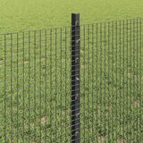  Zavarena žičana ograda s postom 100 x 0,6 m Siva Mreža | shoptok.hr
