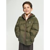 Sinsay Pamučna puffer jakna s kapuljačom i reflektirajućim detaljima | shoptok.hr