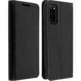 AVIZAR Etui za Galaxy S20 iz pravega usnja, držalo za kartice in stojalo za video - crna, (20600270) | Shoptok.si