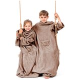 DecoKing Smeđa dječja deka s rukavima Lazykids | shoptok.hr