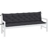  Jastuci za vrtnu klupu 2 kom crno 200x50x7 cm tkanine Oxford | shoptok.hr