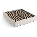 Micadoni Bež tapecirani bračni krevet s prostorom za odlaganje/bez uzglavlja s podnicom 200x200 cm Susan – | shoptok.hr