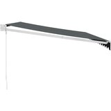 Tenda na uvlačenje antracit 4,5 x 3 m od tkanine i aluminija | shoptok.hr