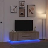 TV ormarić s LED svjetlima boja hrasta sonome 160,5x41x50 cm | shoptok.hr