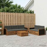  Set vanjskih sofa 6 kom. Prirodna i antracit Smeđa | Shoptok.si