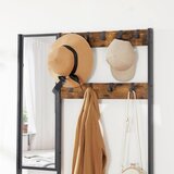  Samostojeći stalak za kapute sa ogledalom NAVOR braon/crna | Eponuda.com