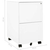 vidaXL Premična arhivska omara bela 39x45x67 cm jeklo | Shoptok.si
