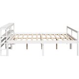  Krevet za starije s uzglavljem bijeli 200x200 cm borovina | shoptok.hr