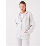 LC Waikiki Women's Oversized Plain Long Sleeve Hooded Zipper Sweatshirt. | Shoptok.si