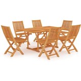  7-dijelni vrtni blagovaonski set od masivne tikovine | shoptok.hr