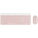 Logitech M470 slim combo brezžična roza tipkovnica + miška | Shoptok.si