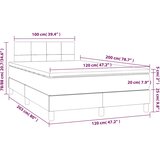  s oprugama i madracem krem 120 x 200 cm od tkanine | shoptok.hr