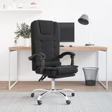 vidaXL Masažni pisarniški stol črn žamet | Shoptok.si