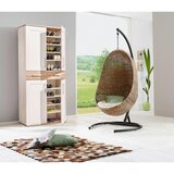 XORA omara za čevlje bela, barve hrasta | Shoptok.si