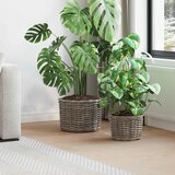  Saksija Košara s pohranom 2 pcs Siva Kubu Ratan | shoptok.hr