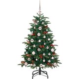 vidaXL Umestno božično drevo Zelena 120 cm PVC, kovina in plastika | Shoptok.si
