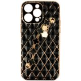 Onasi Glamur silikonski ovitek z zapestnico za iPhone 14 Pro Max - črn | Shoptok.si
