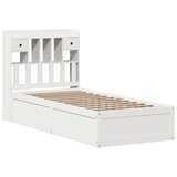 vidaXL Okvir kreveta bez madraca bijeli 90 x 200 cm masivna borovina | shoptok.hr