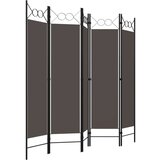 vidaXL Sobna pregrada s 5 panela antracit 200 x 180 cm | shoptok.hr