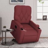 vidaXL Naslonjač na podizanje od umjetne kože crvena boja vina | shoptok.hr
