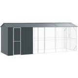 vidaXL Ptičnik Antracit 645 x 208 x 247 cm Pocinkano jeklo - - Antracit - 184.75 - 645 x 208 x 247 cm - 2025- | Shoptok.si