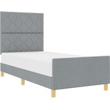 vidaXL Postelja Svetlo siva 90x190 cm Tkanina, (22052390) | Shoptok.si