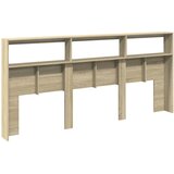 Ormarić za uzglavlje s LED svjetlima boja hrasta 220x17x102 cm | shoptok.hr