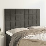  Uzglavlje tamno sivo 144x5x118/128 cm baršunasto | shoptok.hr