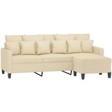  Trosjed s tabureom krem 180 cm od tkanine | shoptok.hr