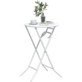 vidaXL sklopivi vrtni stol bijeli Ø50x72 cm čelik | shoptok.hr