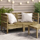Maison Chic Vrtni kotni kavč - Zunanji kavči 2 kosa trdna impregnirana borovina, (22040780) | Shoptok.si