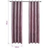  Zavjese za zamračivanje 2 kom baršunaste ružičaste 140 x 175 cm | shoptok.hr
