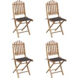  5-dijelni sklopivi vrtni blagovaonski set od bambusa Tupe 40 x 40 x 4 cm | Shoptok.si