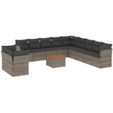  12-dijelni set vrtnih sofa od poliratana s jastucima sivi | shoptok.hr