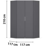 home24 OMARA S KLASIČNIMI VRATI, siva | Shoptok.si