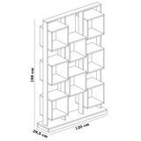 Hanah home Polica 120x188x29,5 cm Bijelo-crna | Eponuda.ba
