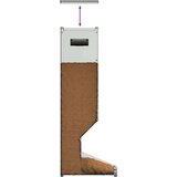 vidaXL Hranilnica za jelene srebrna 28 x 30 x 80 cm Cinkana jeklena | Shoptok.si