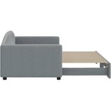  Dnevni krevet na razvlačenje svjetlosivi 90 x 200 cm od tkanine | shoptok.hr