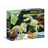 Clementoni Izobraževalni komplet Archéo Ludic - T-Rex in Triceratops s fosforescentnimi okostji, (5000549192) Cene