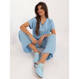 Fashion Hunters Light blue two-piece summer set | shoptok.hr