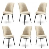 Hanah home Set od 6 trpezarijskih stolica Dexa krem-crne boje | Eponuda.ba
