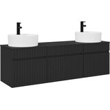 Set ormarića za kupaonicu 3 kom. Crna 49 x 44,5 x 65 cm | shoptok.hr