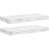  Polica na zidu Zidne 2 pcs Bijeli mramor 50 x 23 5 x 4 cm | shoptok.hr