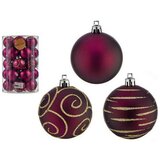  Set božićnih kuglica Vijoličasta PVC Ø 6 cm (4 kom.) | shoptok.hr