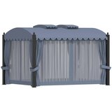  Sjenica sa zastorima 3 x 4 m antracit čelična | shoptok.hr