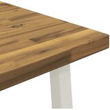  140 x 70 x 75 cm Čvrsto drvo akacije Prirodna i kava Pravokutni | shoptok.hr